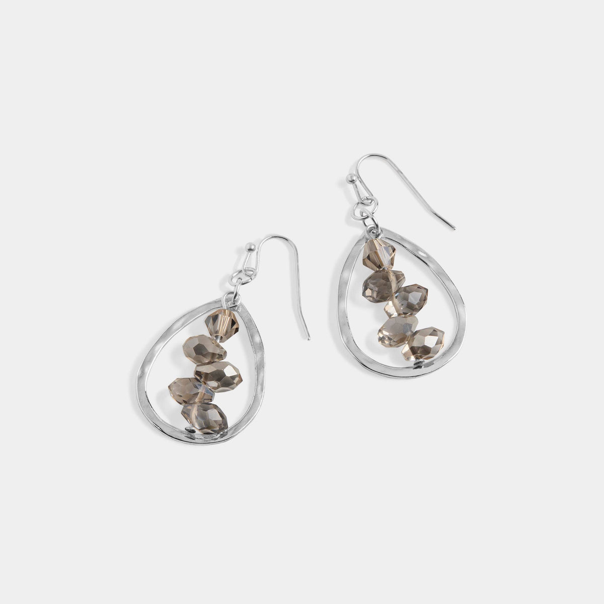 Silver Twinkle Tear Bead Dangle