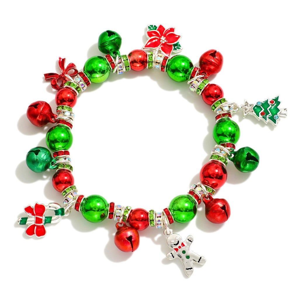 Jingle Bell Beaded Stretch Bracelet - Posh West Boutique