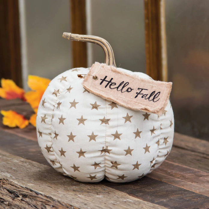 Hello Fall Star Pumpkin Tabletop Decor - Posh West Boutique