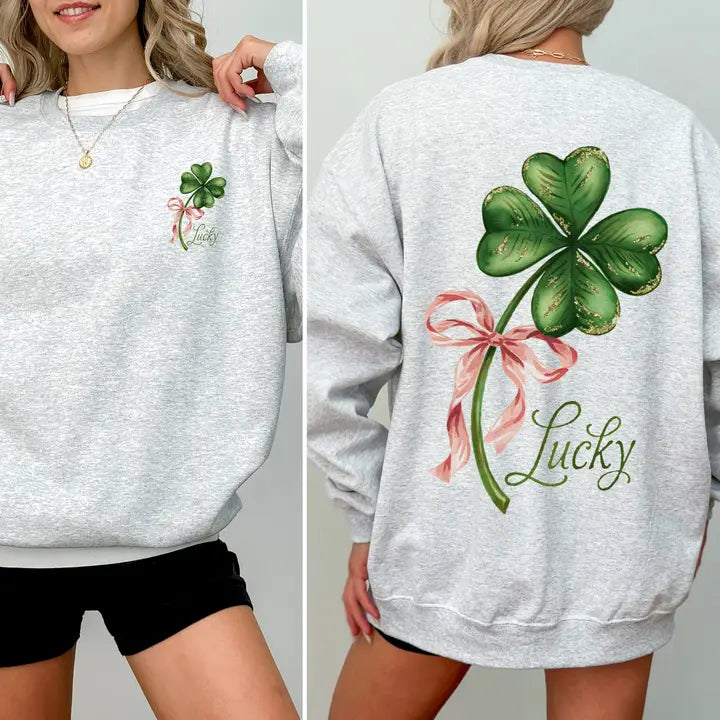 Lucky Coquette Clover Sweatshirt - Posh West Boutique