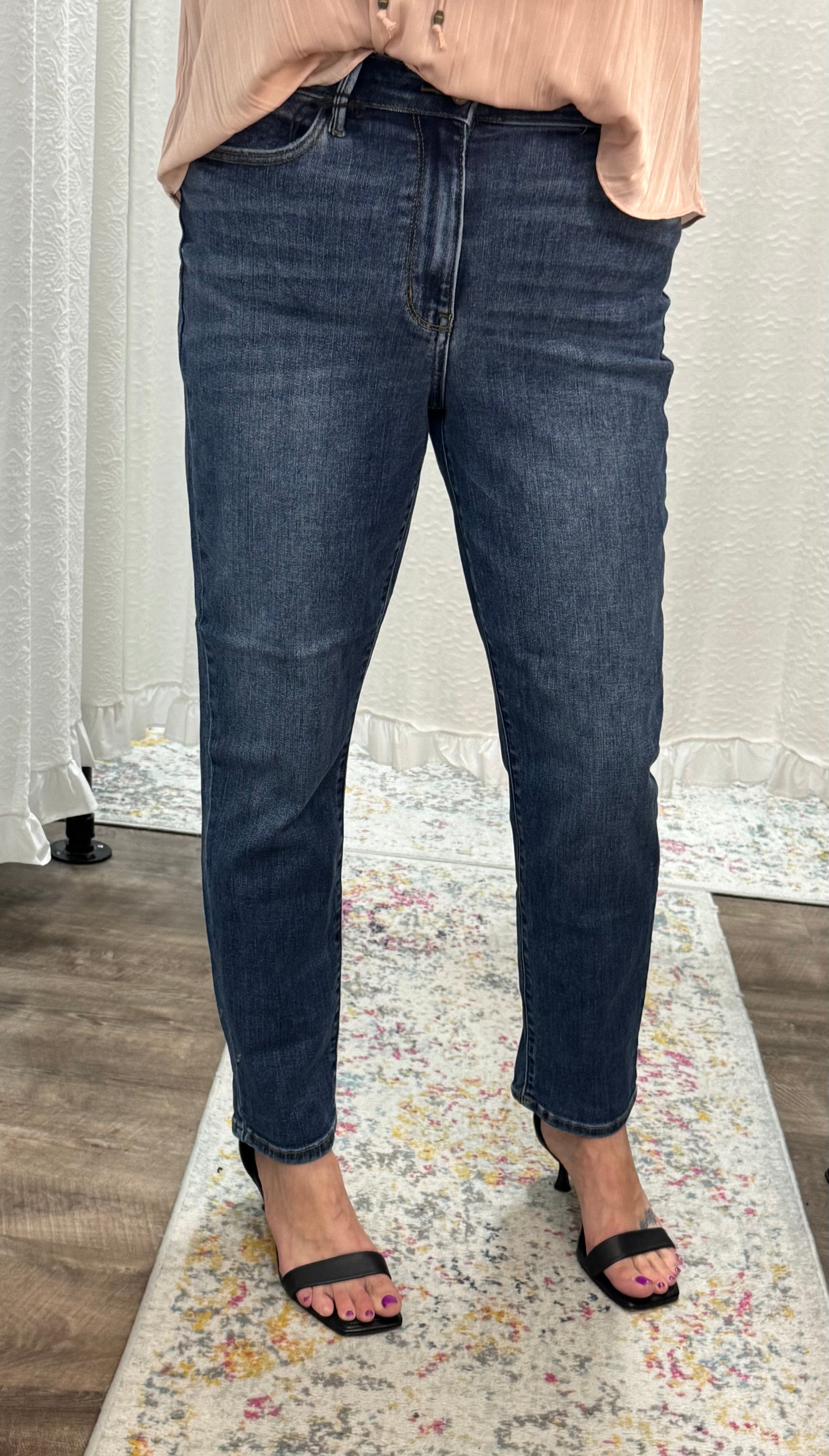 Judy Blue HW Shield Back Pocket Slim Jeans - Posh West Boutique