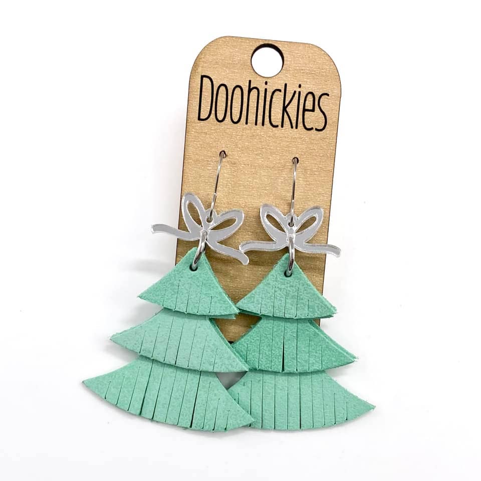 Fa La La Fringy Trees Christmas Earrings - Posh West Boutique