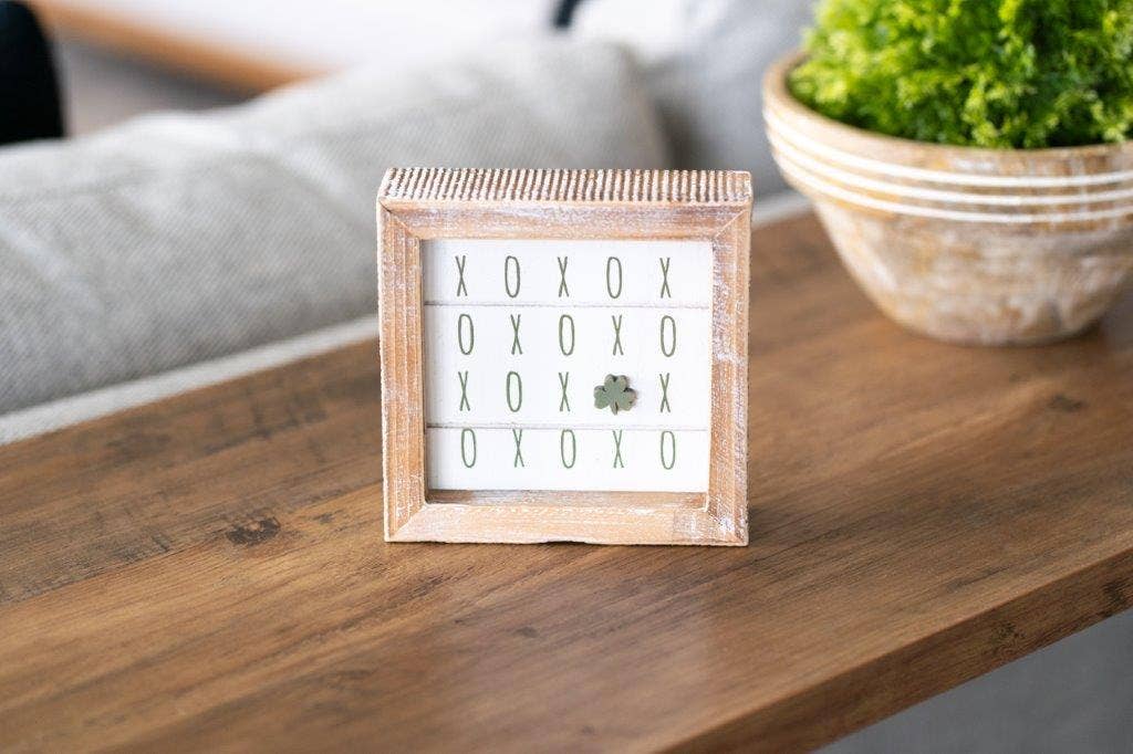 XOXO Reversible Wood Frame Sign