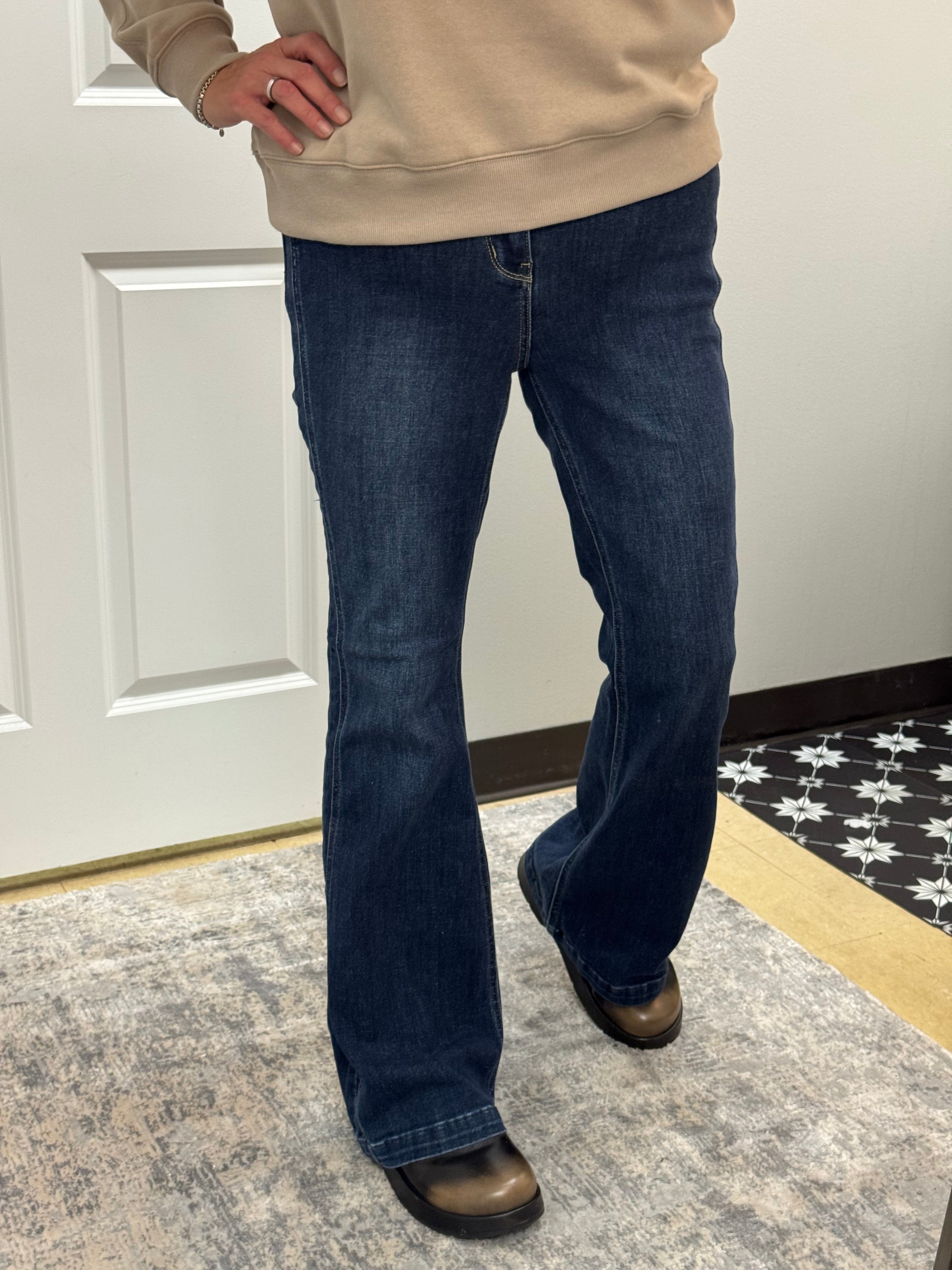 Judy Blue HW Angled Side Seam Flare - Posh West Boutique