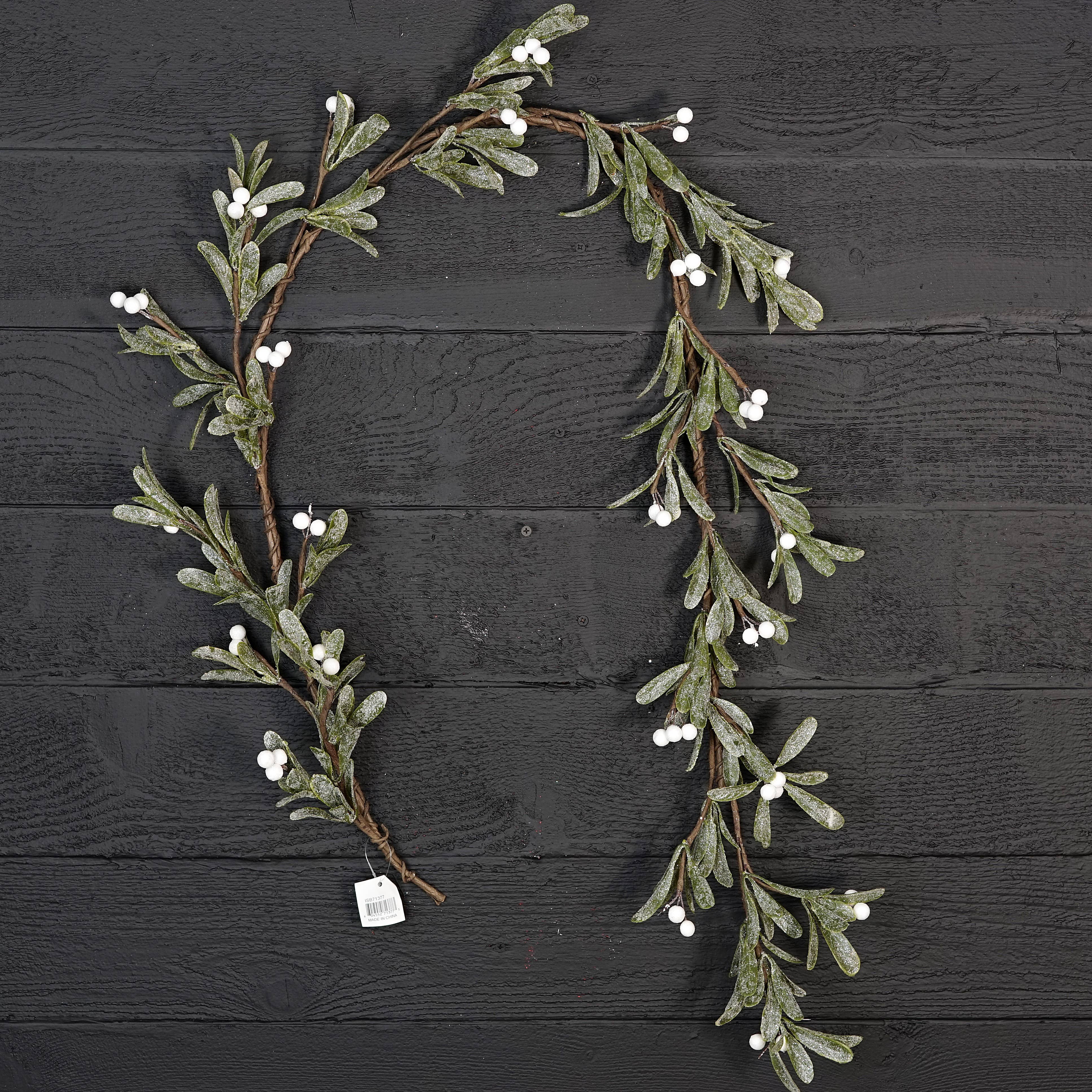 5ft Sparkle Mistle Toe Garland - Posh West Boutique