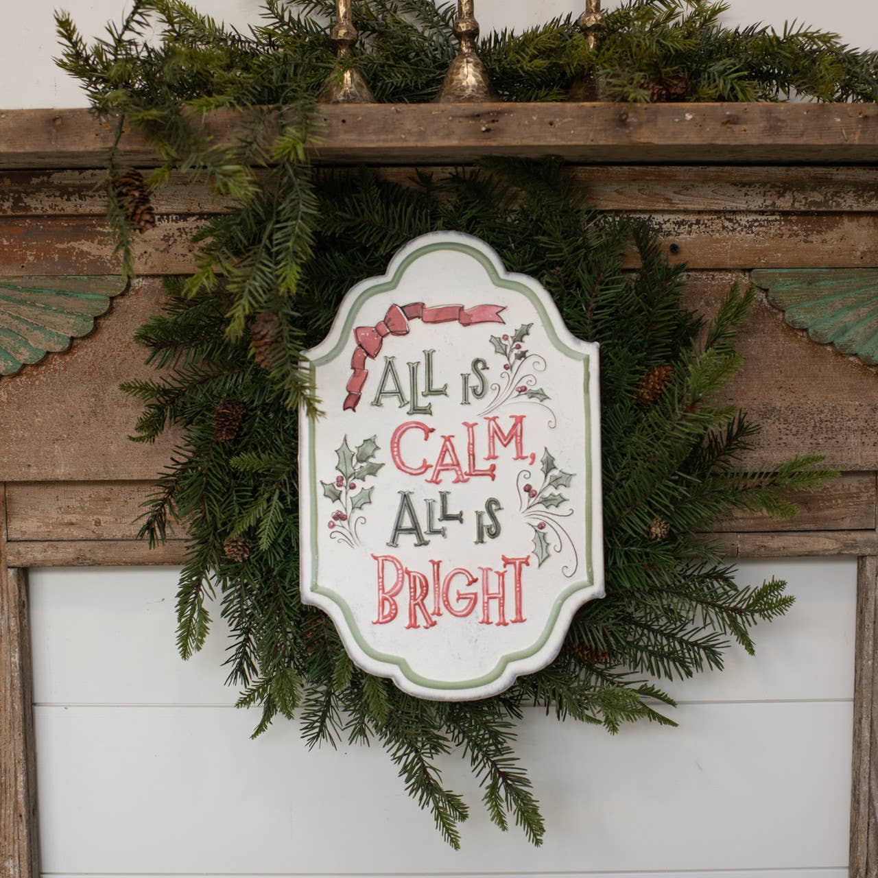 Vintage All Is Calm Sign - Posh West Boutique