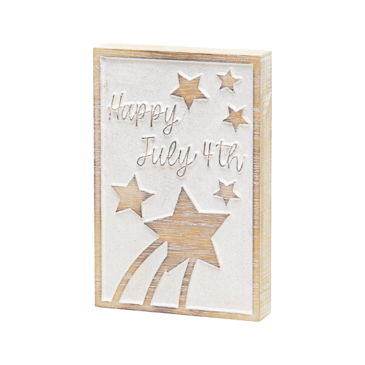 July 4th Carved Block - Posh West Boutique