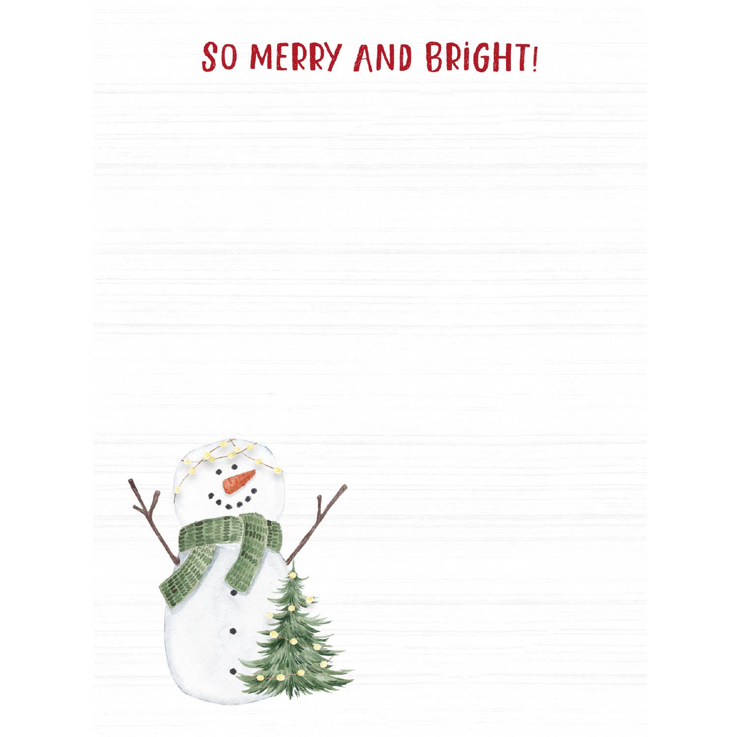 So Merry and Bright! Snowman Notepad - Posh West Boutique