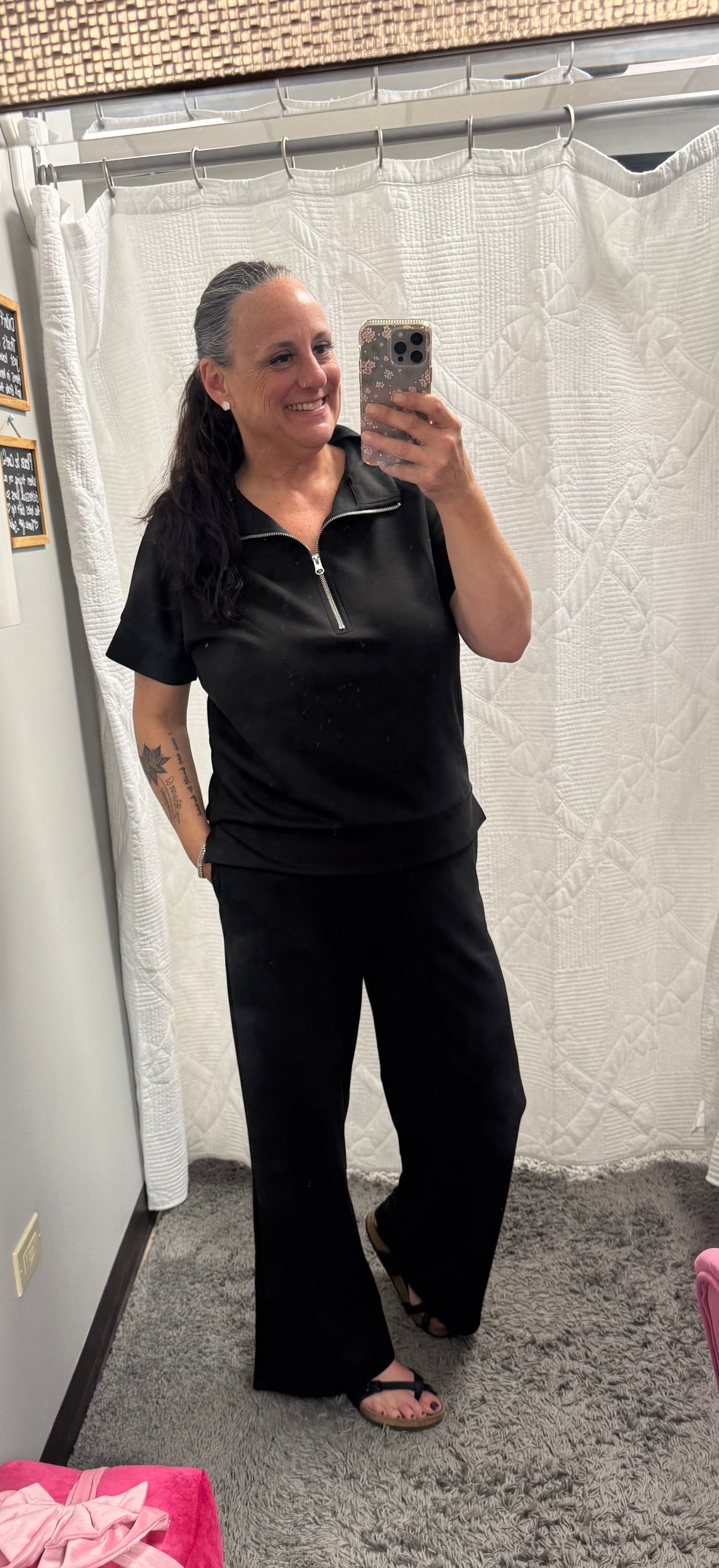 Black Pullover & Pants Comfy Set - Posh West Boutique