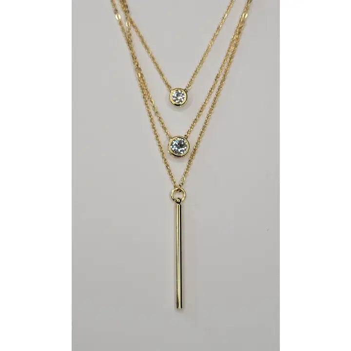 Gold Triple Layered Necklace - Posh West Boutique