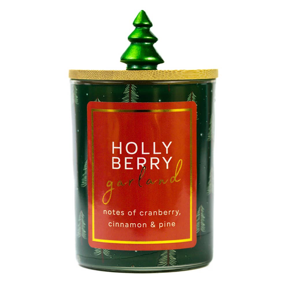 Holly Berry Garland Candle - Posh West Boutique