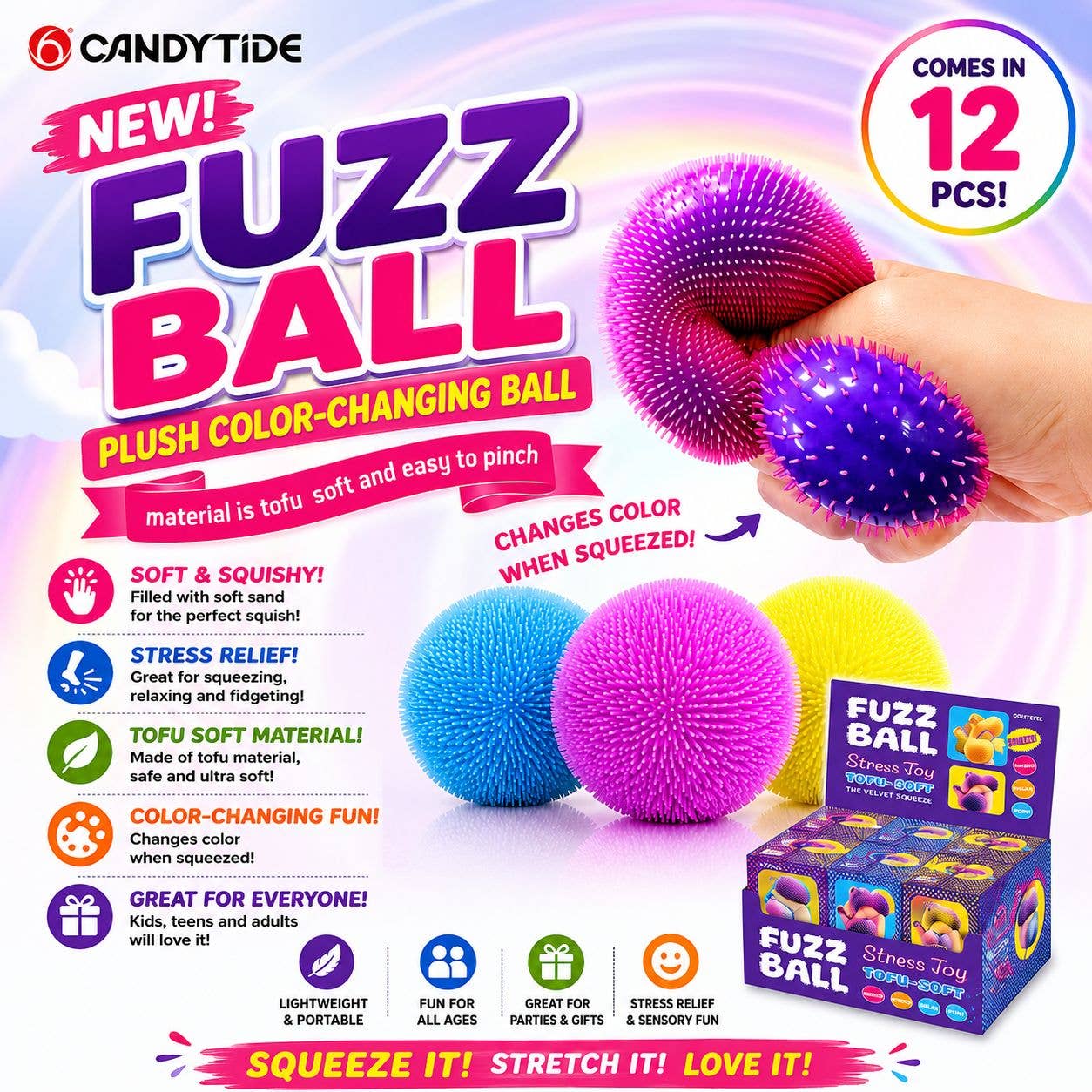 Fuzz Ball  Color-Changing Stress Ball