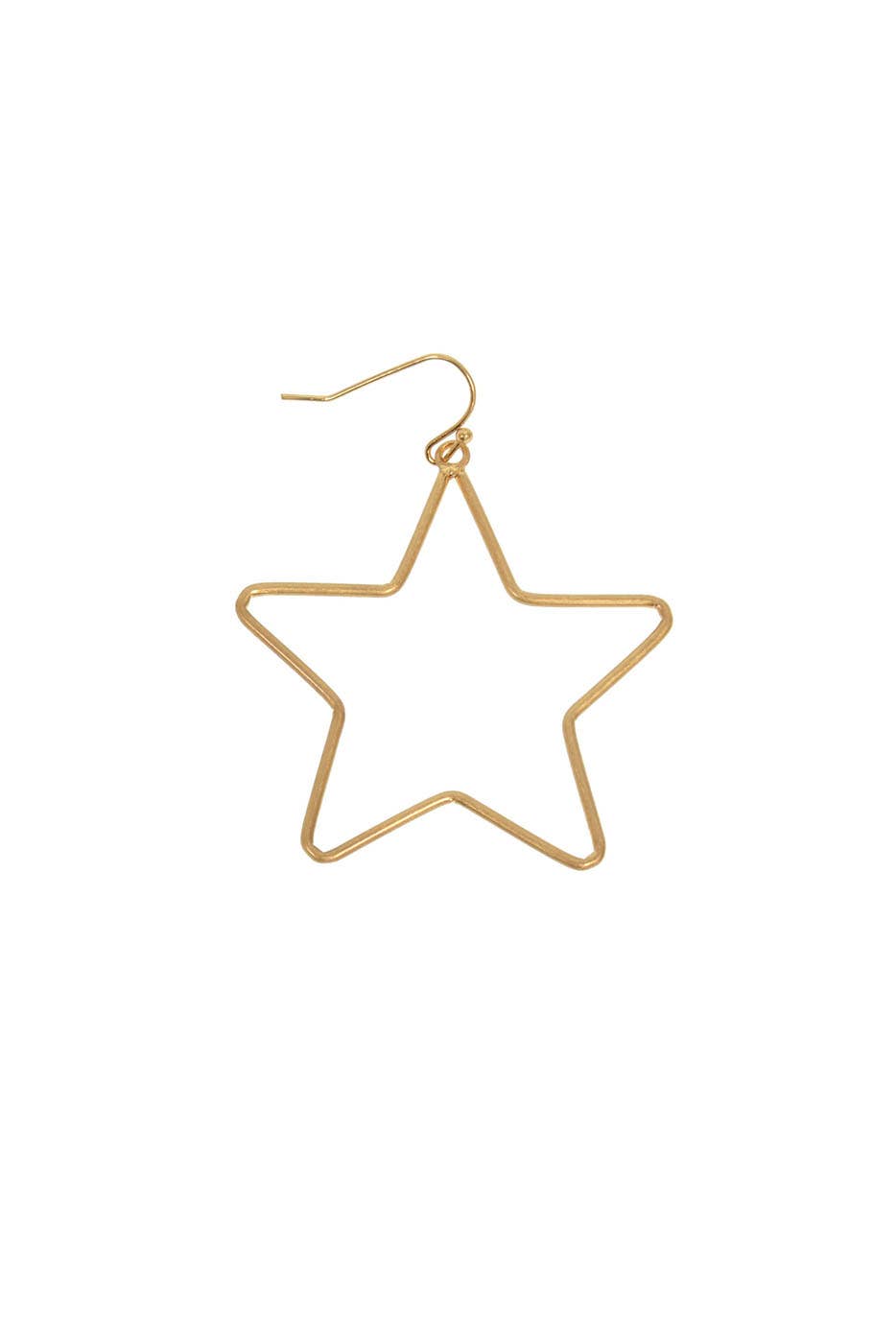 Star Hoop Earring: 338-127EG Gold - Posh West Boutique