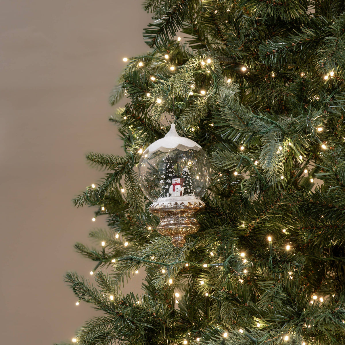 Snow Toppped Globe w/ Snowman Ornament - Posh West Boutique