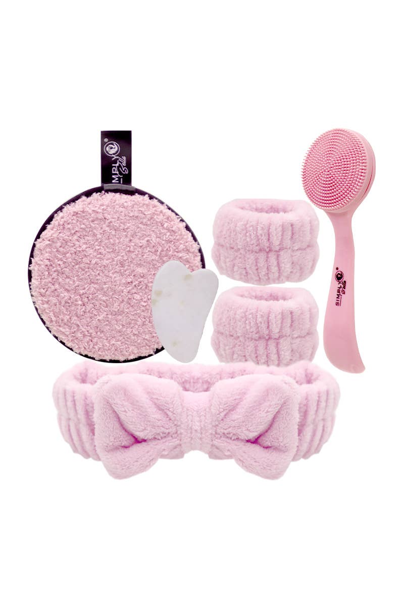 Pink Spa Headband & Wristband Set - Posh West Boutique