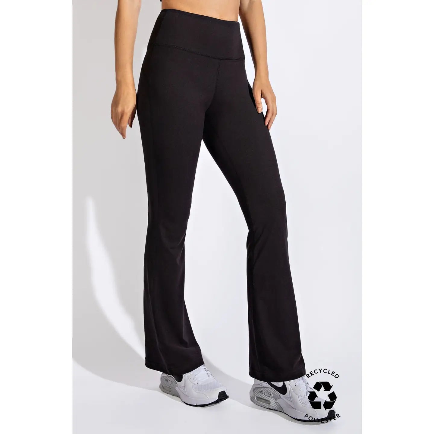 Rae Mode Black HW Flared Yoga Pants - Posh West Boutique