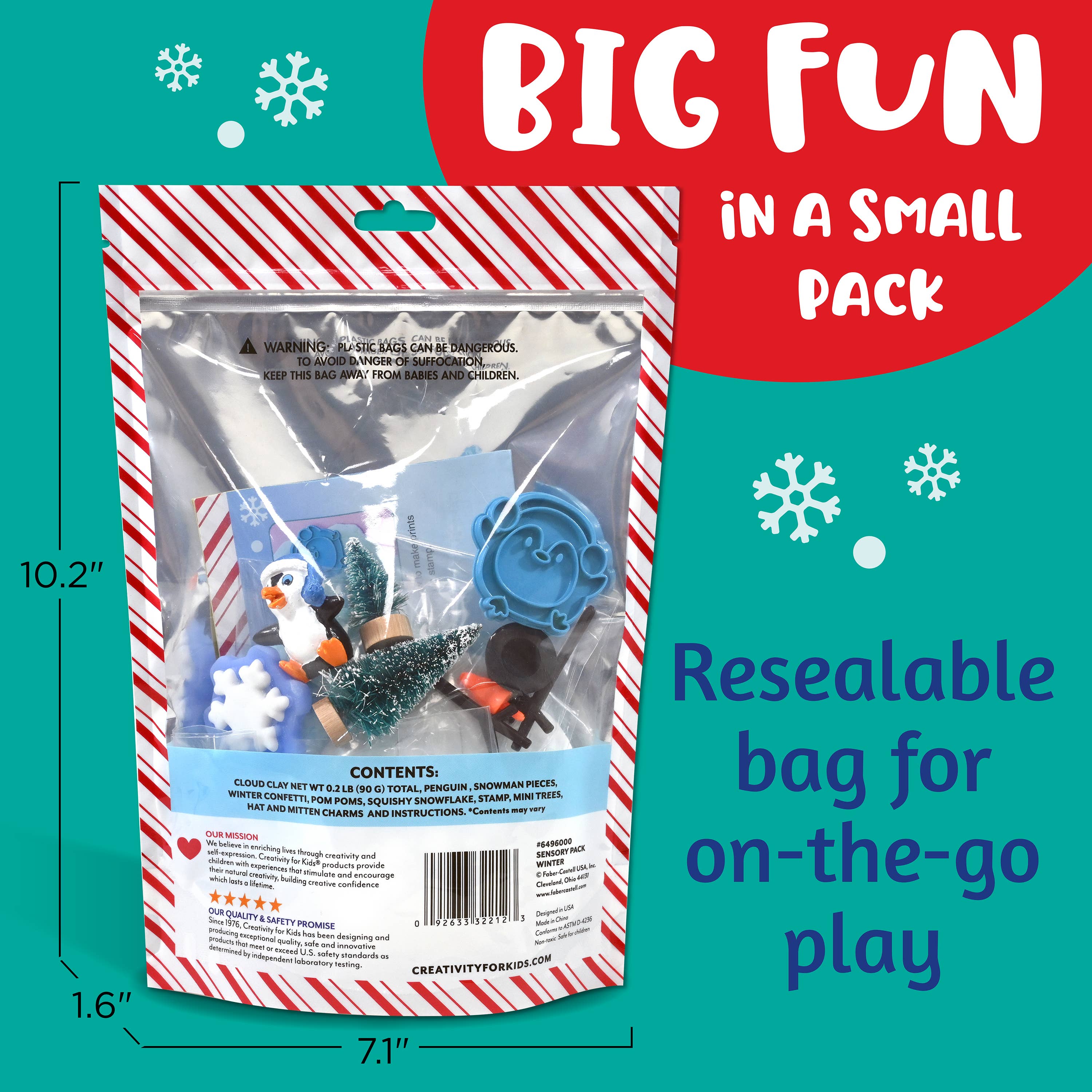 Sensory Pack Winter and Holiday Play Kit for Children - Posh West Boutique