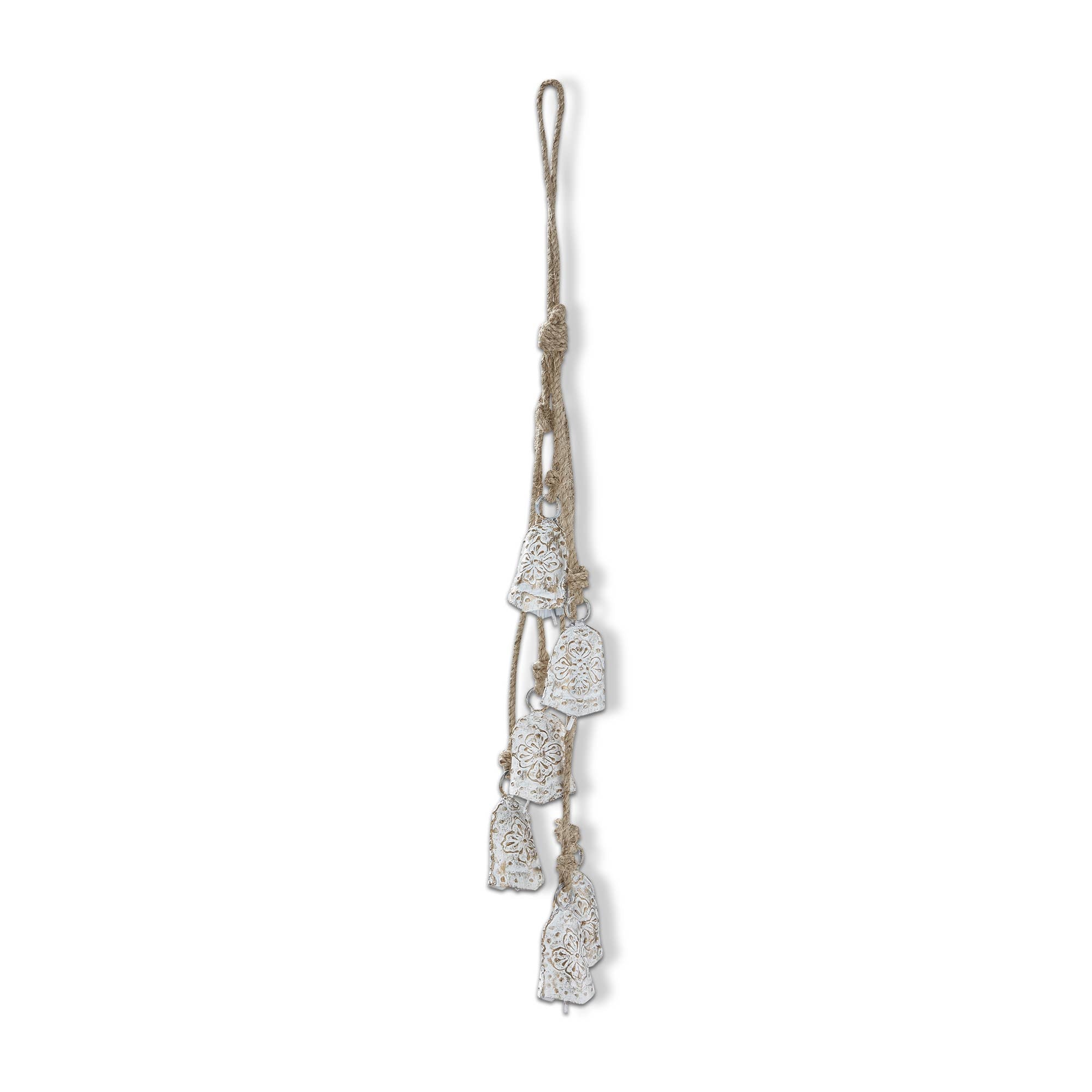 Balsam Bell & Jute Rope Cluster - Antique White - Posh West Boutique