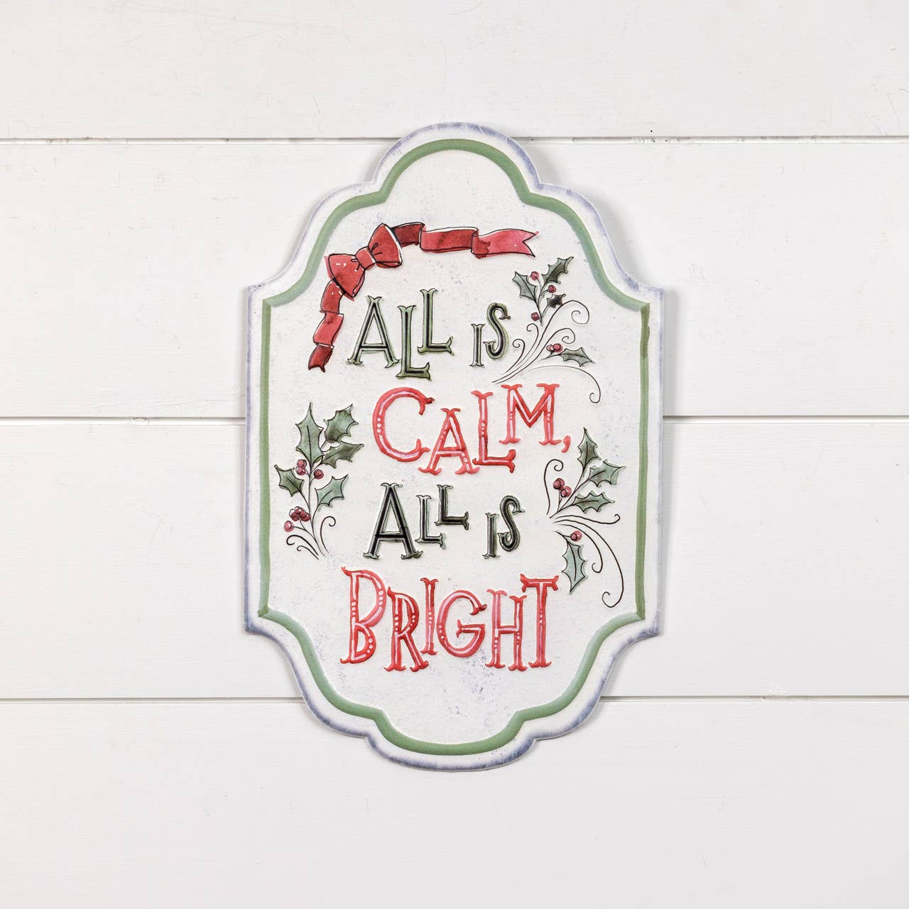 Vintage All Is Calm Sign - Posh West Boutique