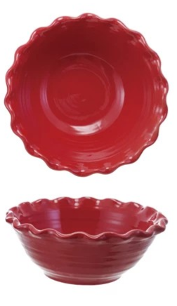 Large Stoneware Scalloped Serving Bowl, 2 Colors - Posh West Boutique