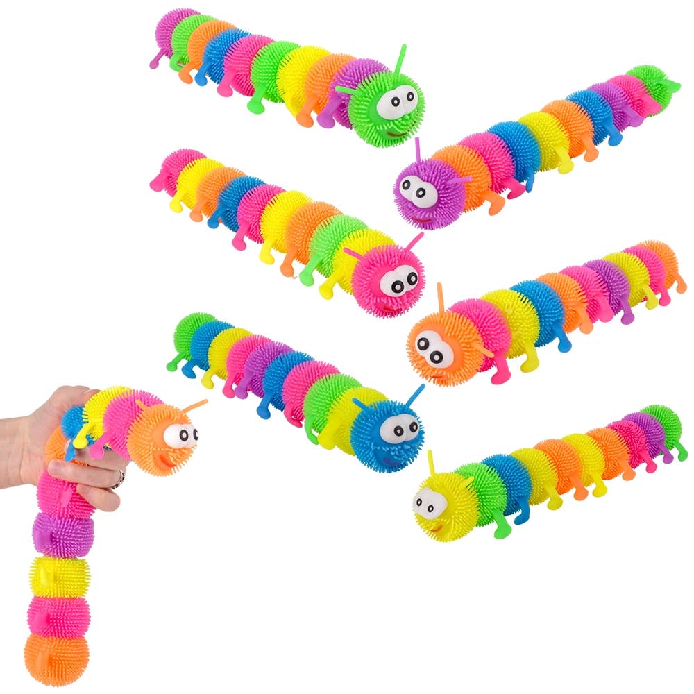 12" Jumbo Caterpillar Puffer Light Up Toy