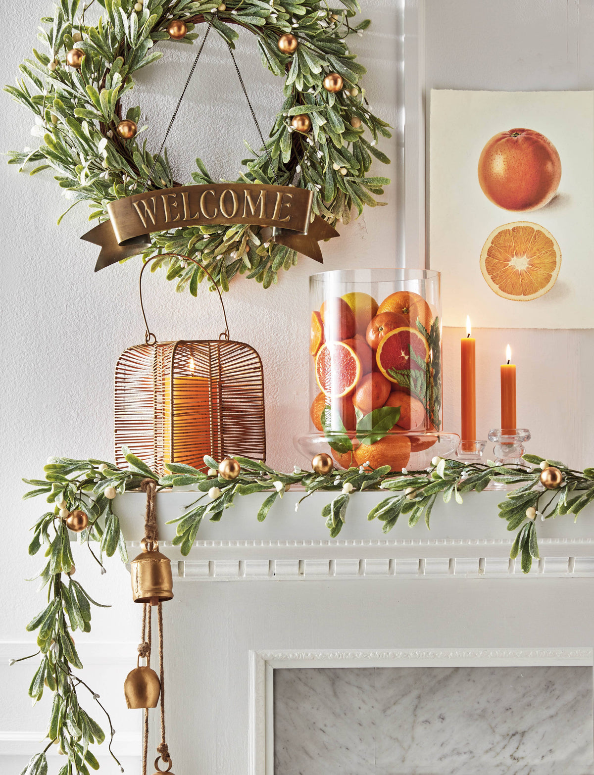 Mistletoe Garland Green Plastic