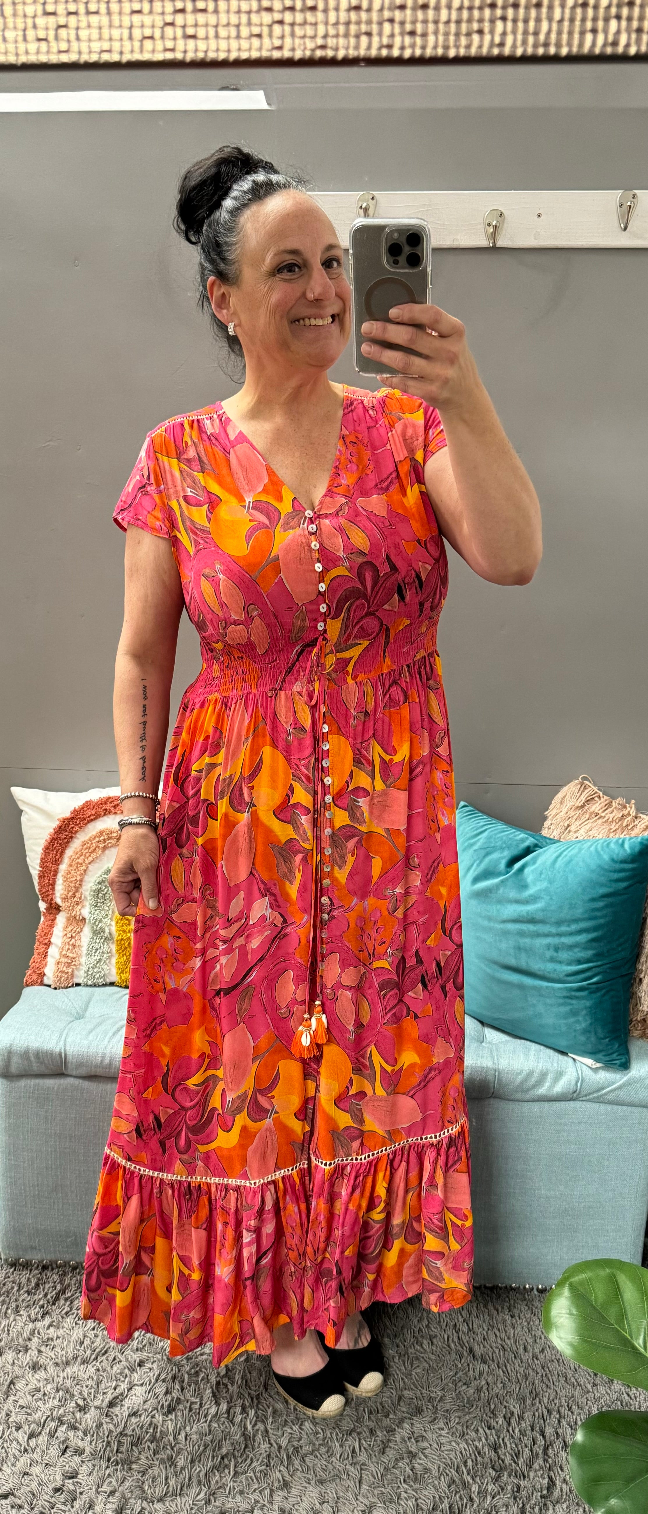 Aliya Button Front Floral Maxi Dress- this WILL re-stock! - Posh West Boutique