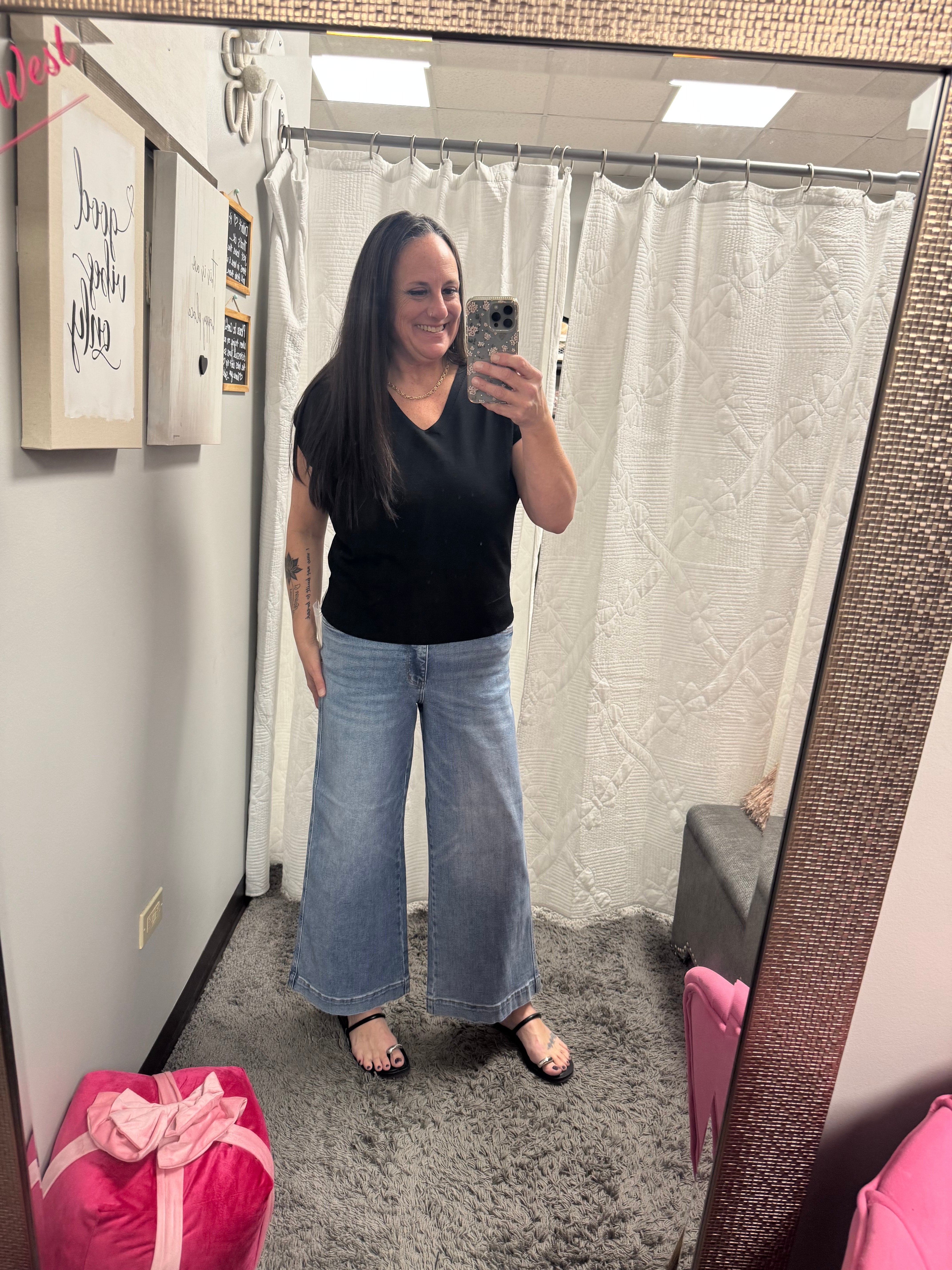 Judy Blue MR Ankle Wide w/ Back Darts + Bandana Loop - Posh West Boutique