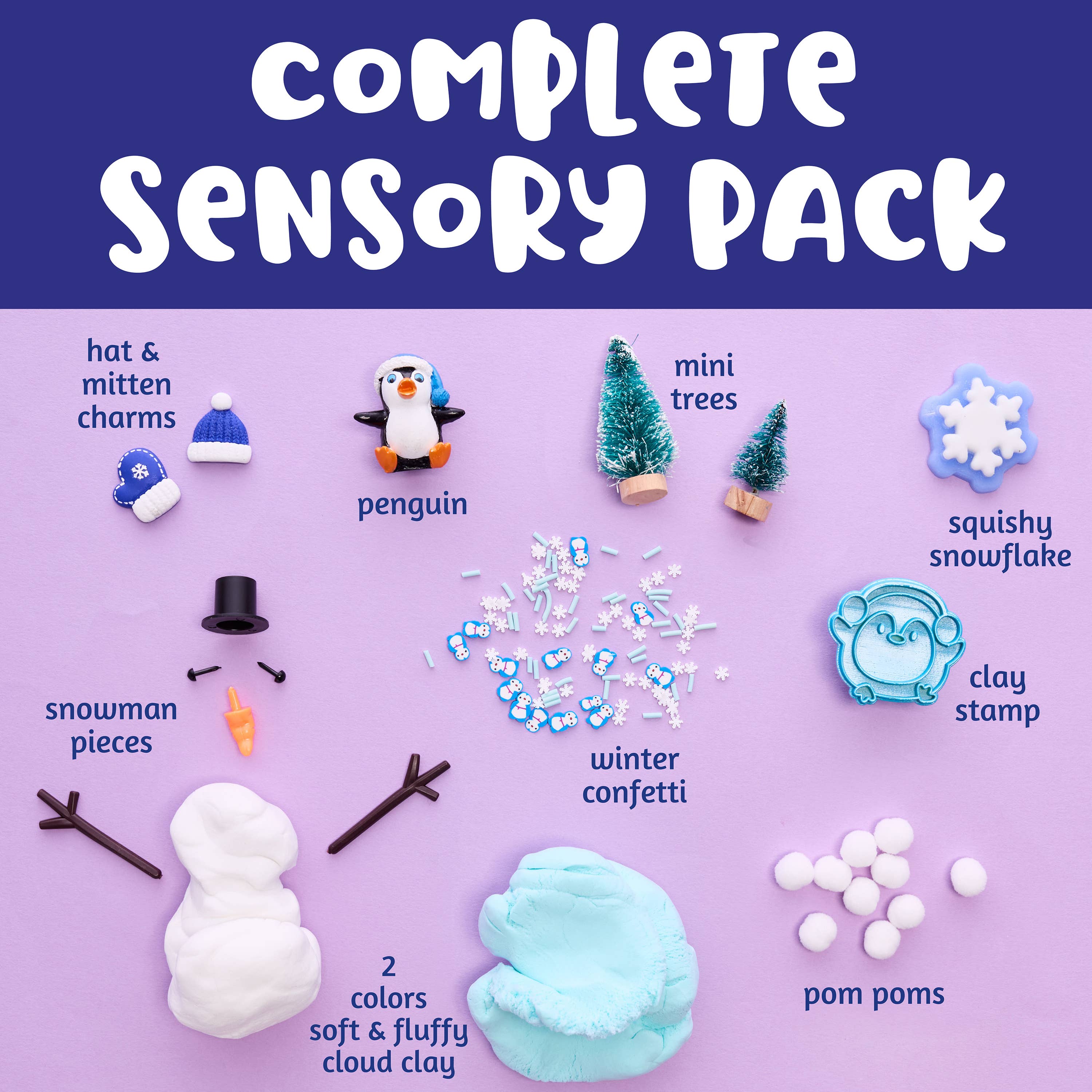 Sensory Pack Winter and Holiday Play Kit for Children - Posh West Boutique