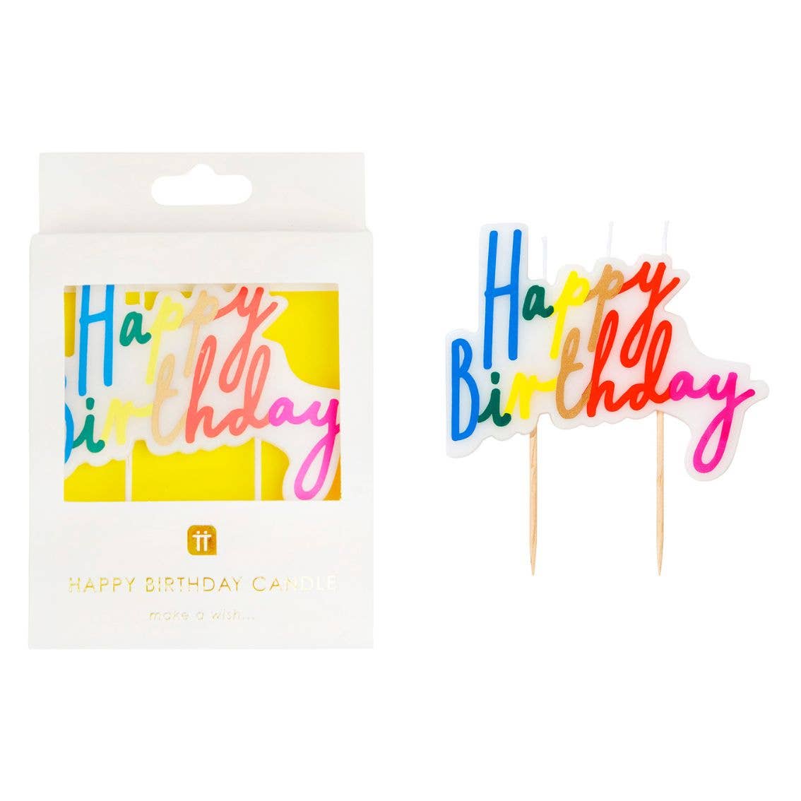 Rainbow Happy Birthday Candle | Cake Candles | - Posh West Boutique