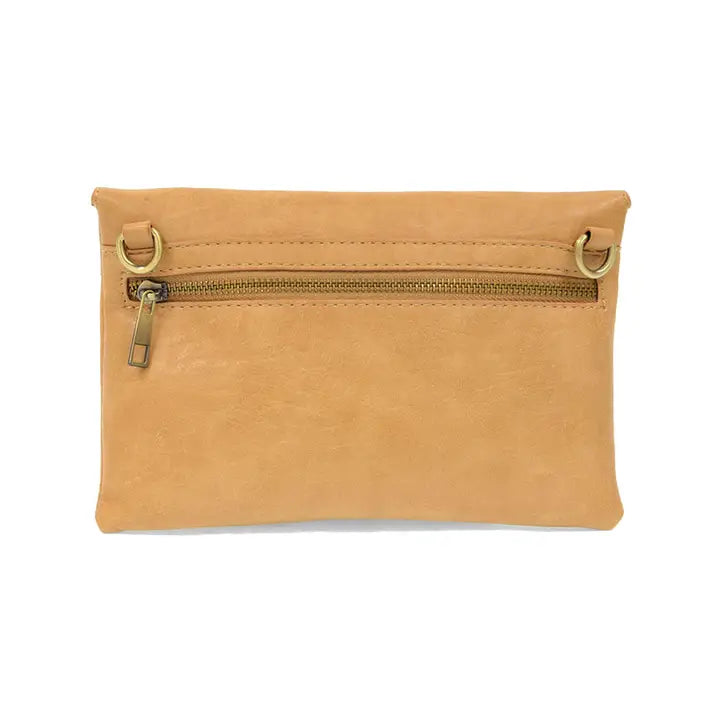 Camel Kiara Foldover Convertible Crossbody Purse - Posh West Boutique