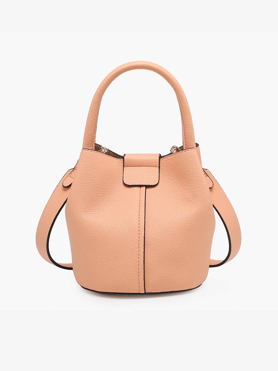 Farrah Bucket Bag w/ Top Handle & Inner Bag (3 colors) - Posh West Boutique