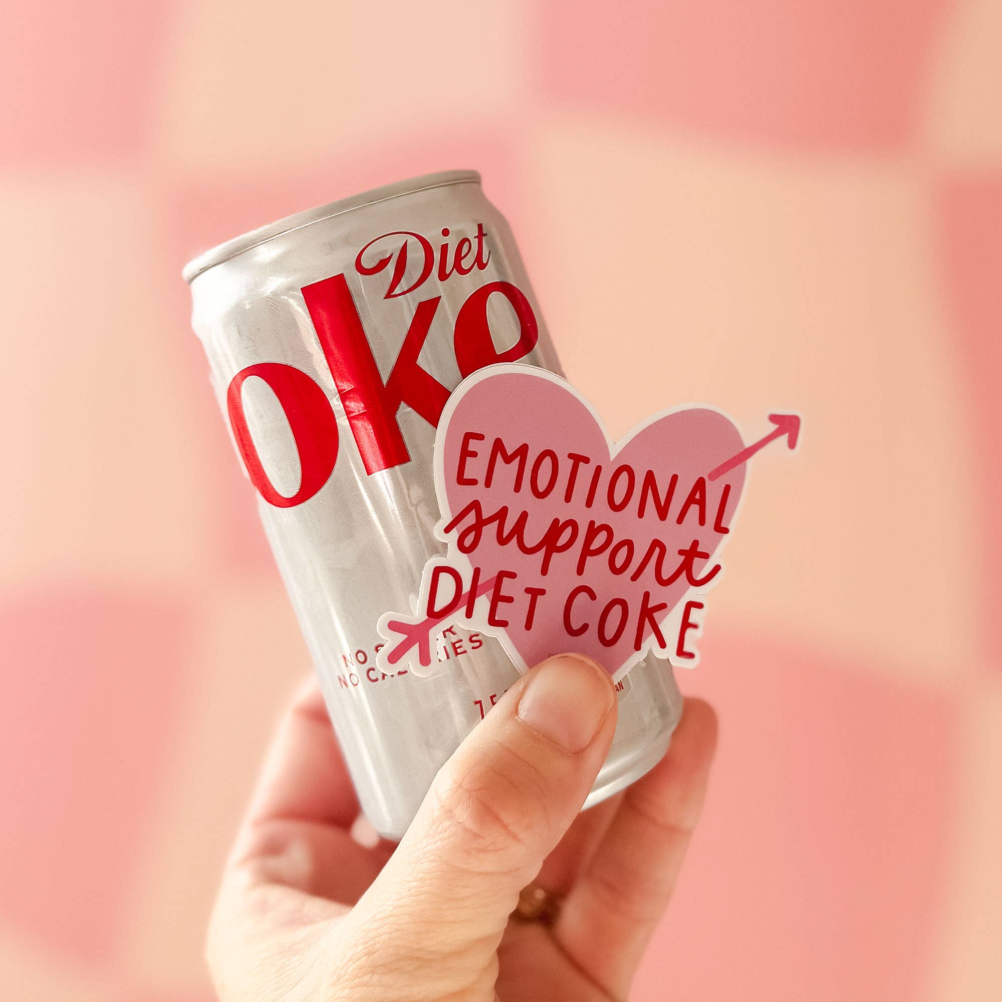 Emotional Support Diet Coke Decal Sticker - Posh West Boutique