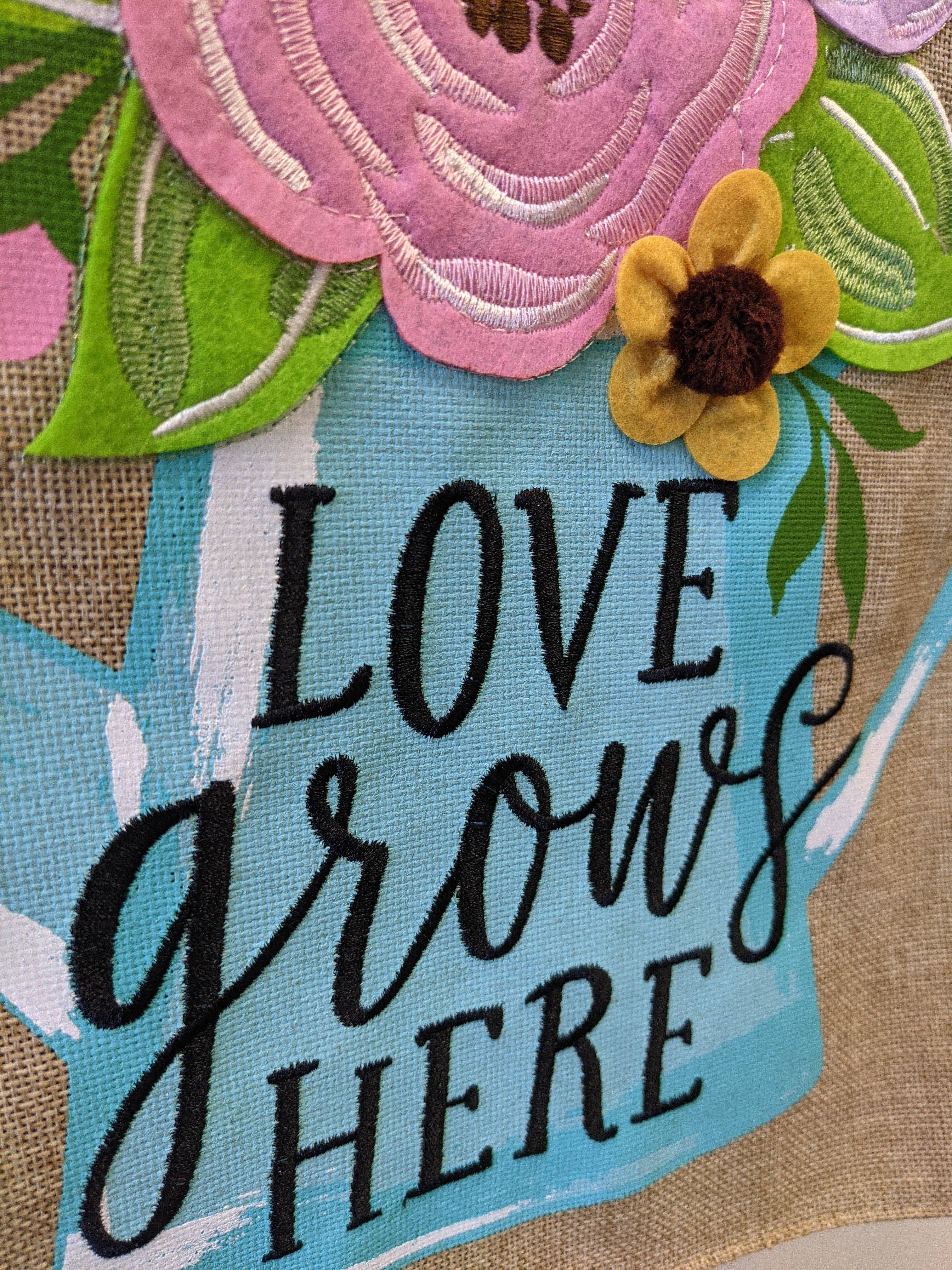 Watering Can Burlap 2-Sided Garden Flag - Posh West Boutique