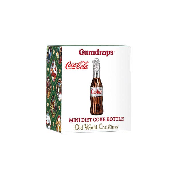 Mini Diet Coke Glass Bottle Ornament