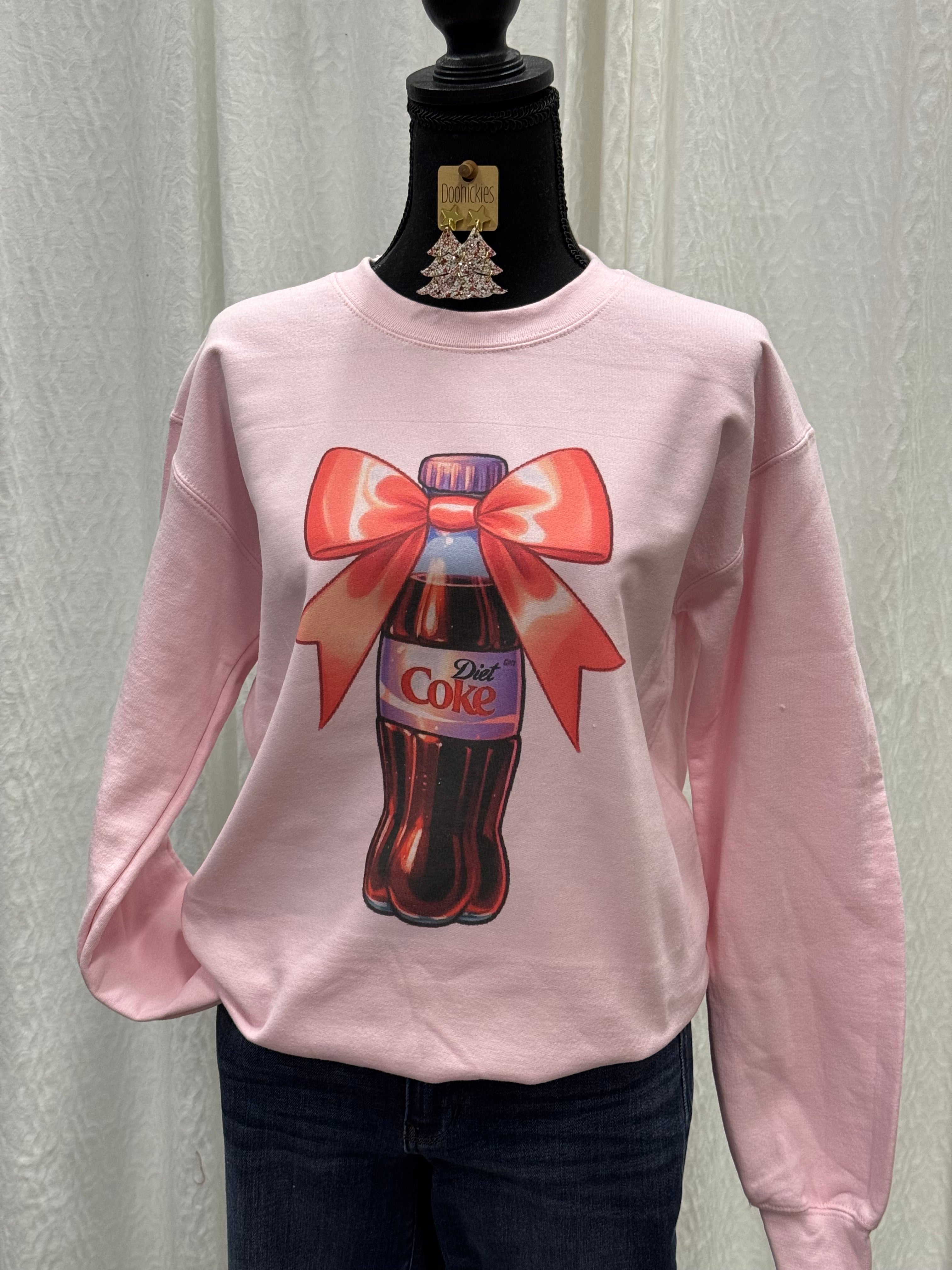 The Diet Addict Pink Bow Sweatshirt - Posh West Boutique