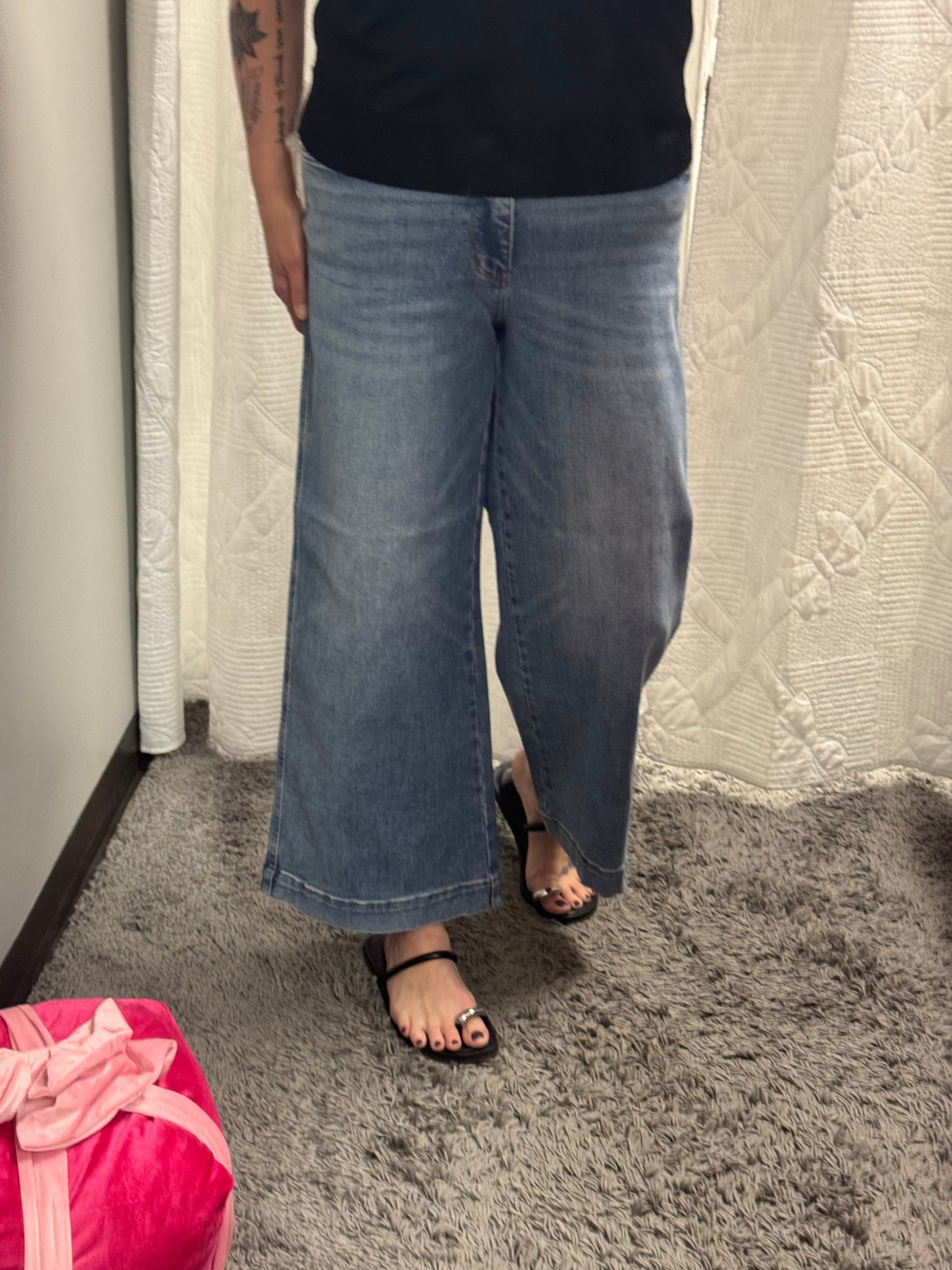 Judy Blue MR Ankle Wide w/ Back Darts + Bandana Loop - Posh West Boutique