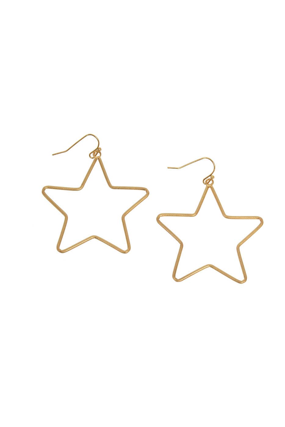 Star Hoop Earring: 338-127EG Gold - Posh West Boutique