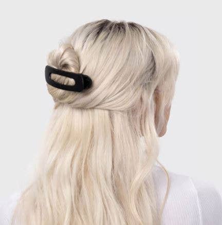 Flat Lay Claw Clip 2pc Flat - Black & Tort - Posh West Boutique