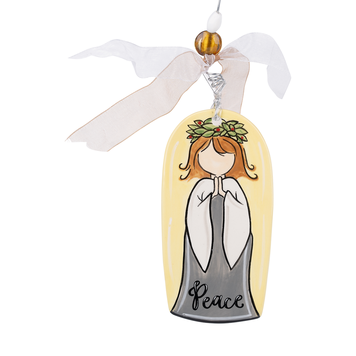 Peace Angel Flat Ornament - Posh West Boutique