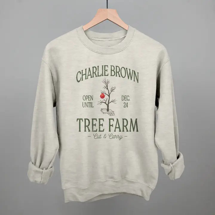 Charlie Brown Tree Farm Sweatshirt - Posh West Boutique