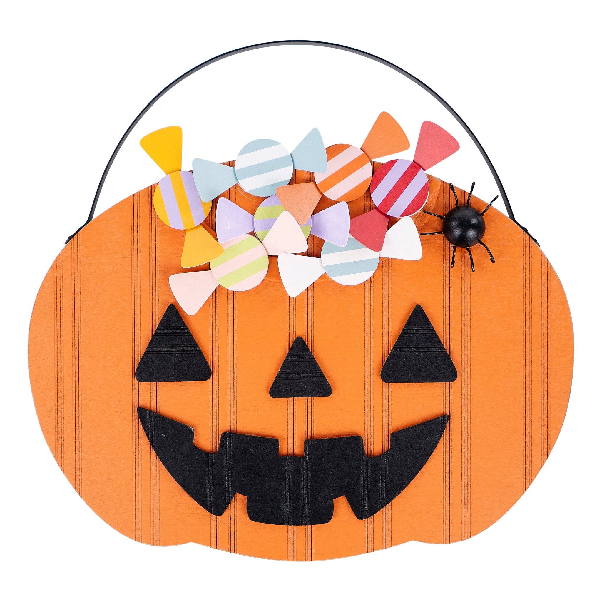 Candy Pumpkin Pail Topper - Halloween Decor - Posh West Boutique