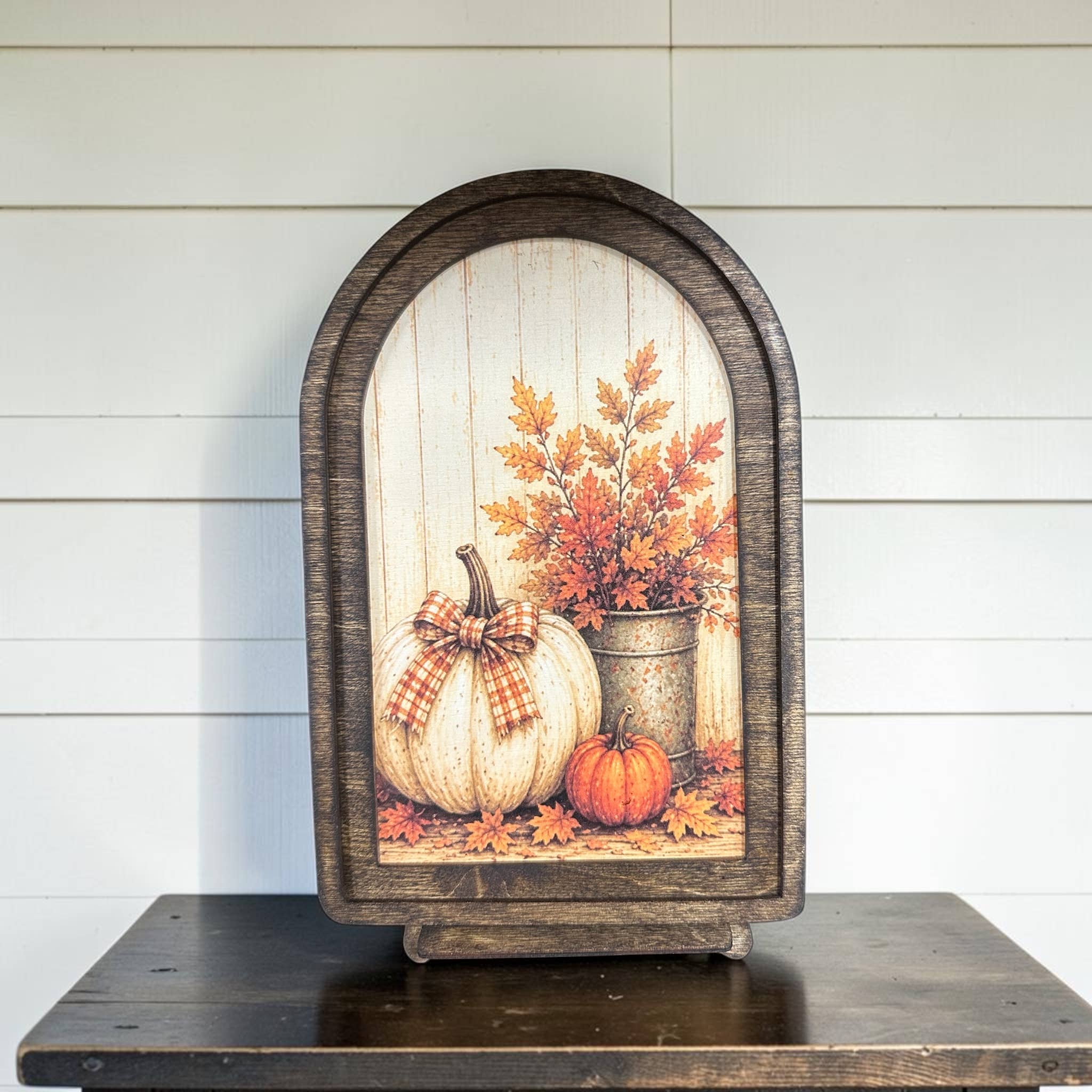 Arched Framed Fall and Halloween Art Decor