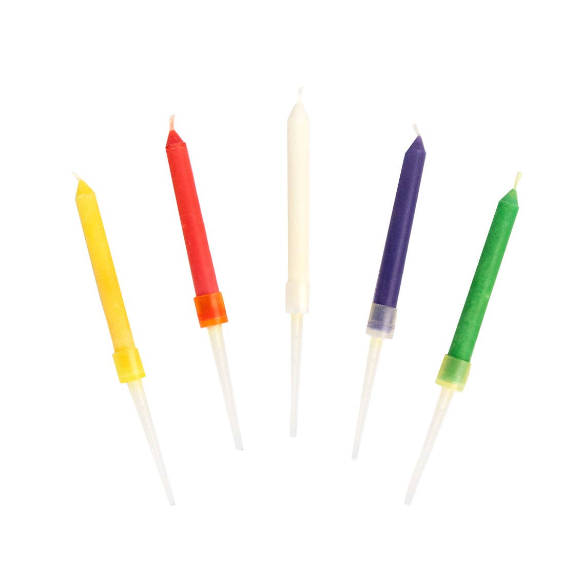 Rainbow Flame Birthday Candles - 12 Pack | Cake Candles | - Posh West Boutique