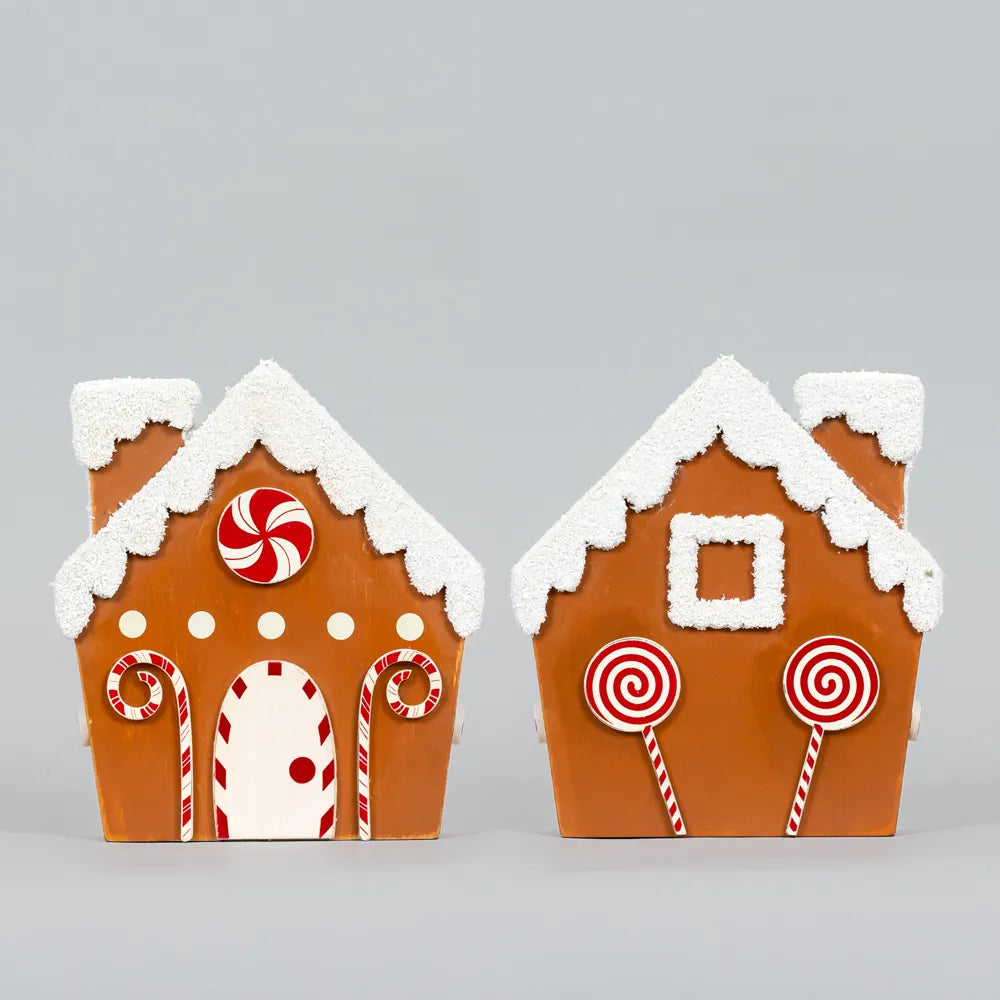Chunky Wood Gingerbread House - Posh West Boutique