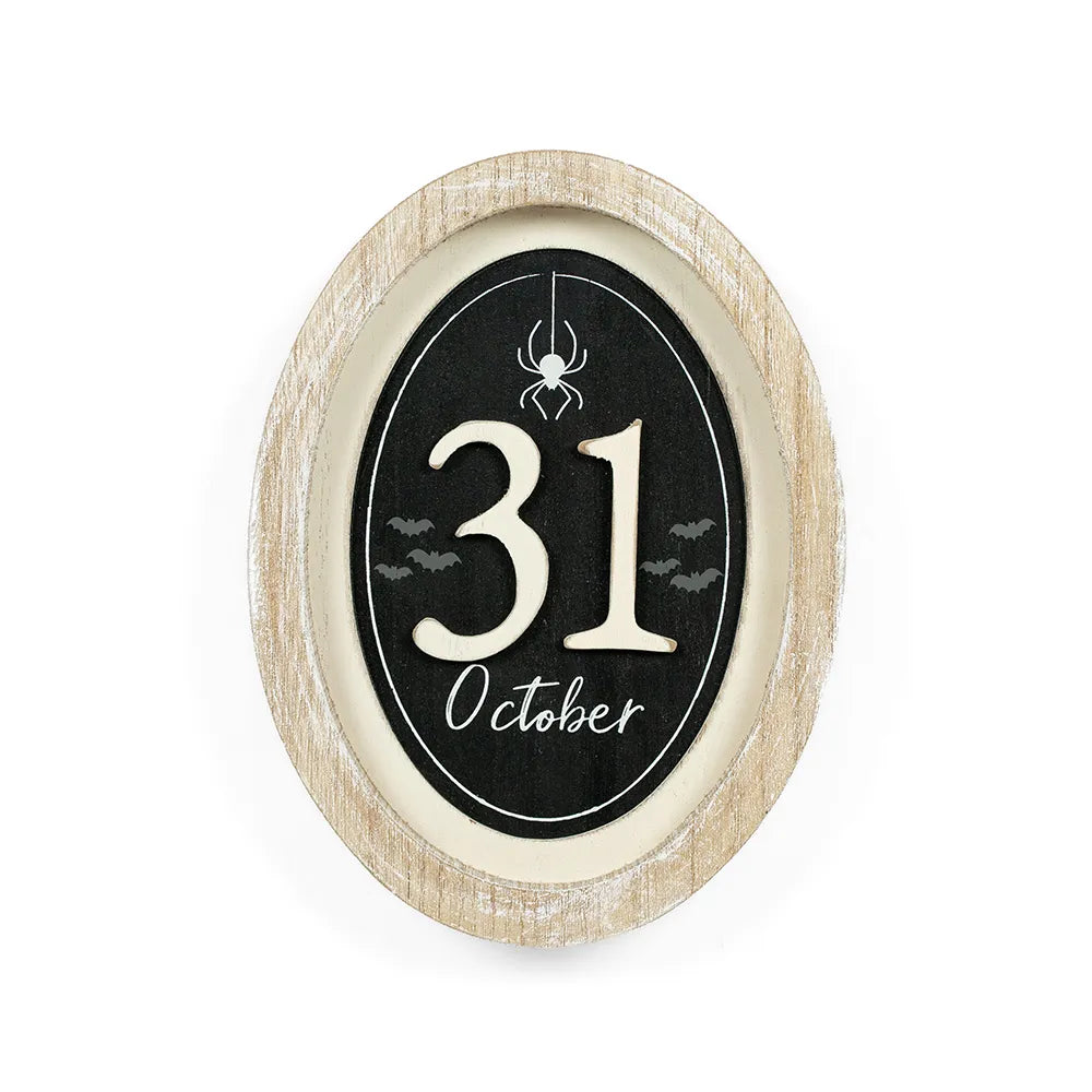 White Wood Oct 31  Oval Frame