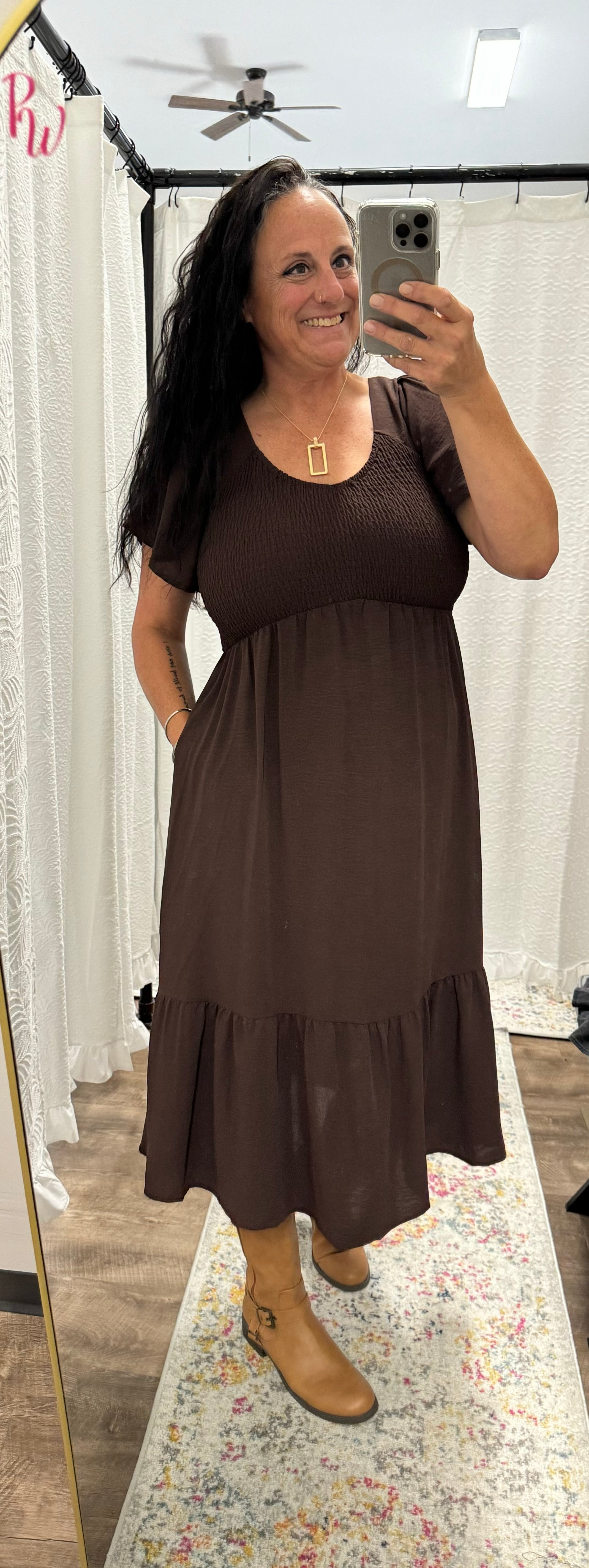 The Kendall Dress in Mulberry Mocha