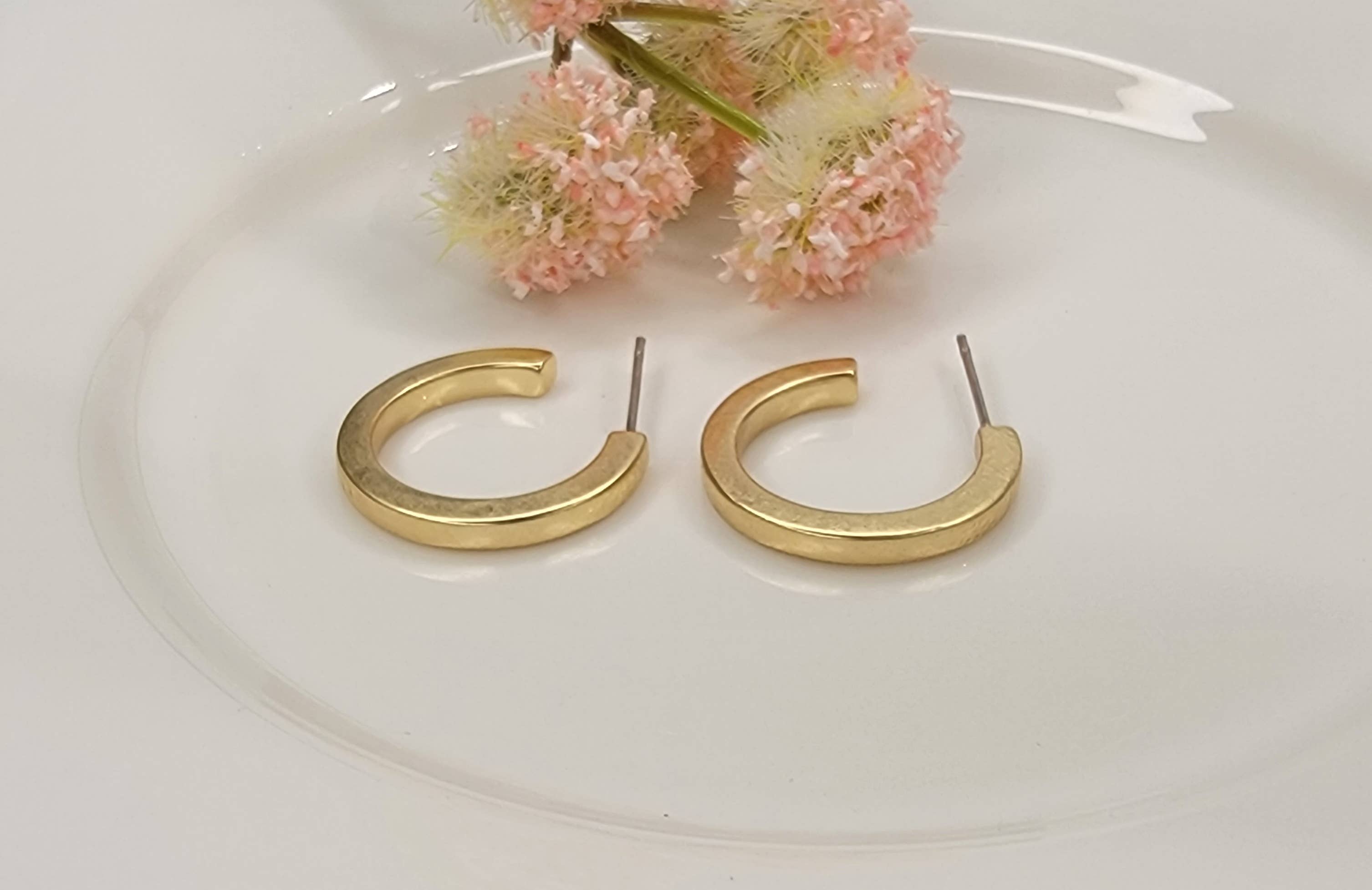 Gold Matte Classic Hoops - Posh West Boutique