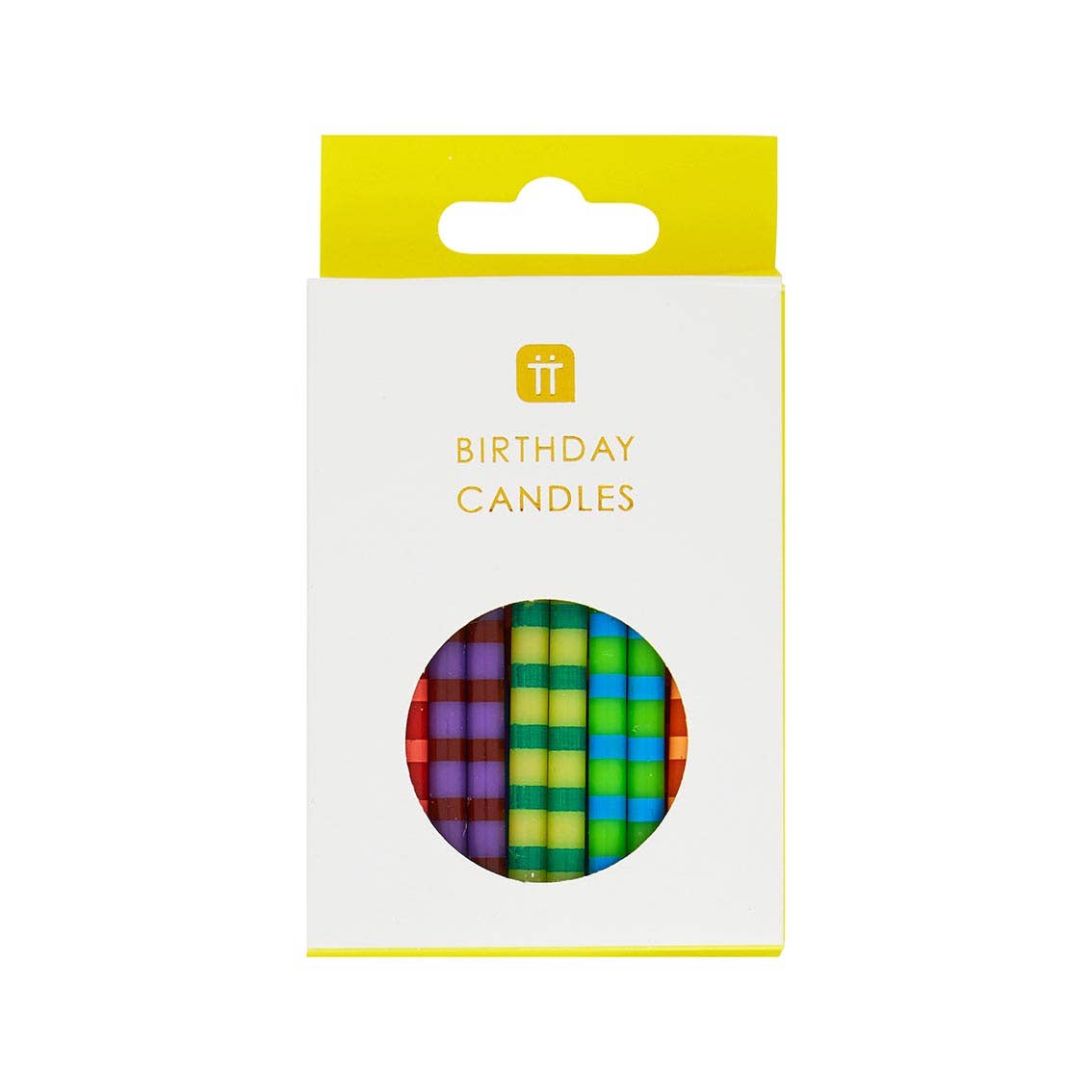 Striped Multicolor Candles - 24 Pack | Cake Candle | - Posh West Boutique