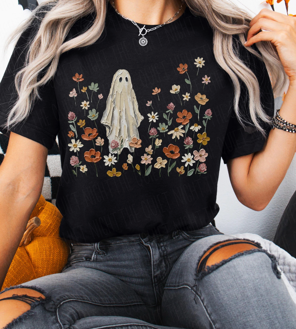 Wildflower Ghost Halloween Graphic T